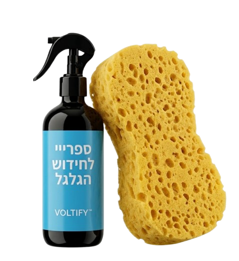 ספריי + ספוג לחידוש והגנת הצמיג.